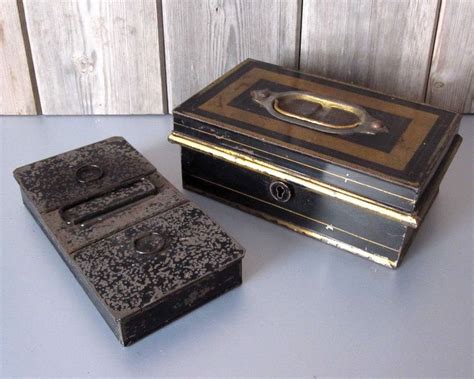 vintage metal tin money box with wood handle|Vintage Money Boxes .